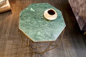 Odkládací stolek DIAMOND NOBLES 50 CM zelený mramor Nábytek | Doplňkový nábytek | Odkládací stolky