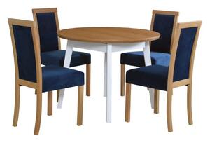 Drewmix Jídelní set 1+4, stůl OSLO 4 a bukové židle Roma 3