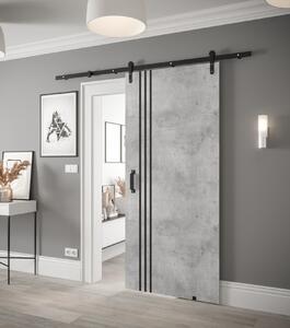 Posuvné dveře s kováním LEONTINA 7 - 90 cm, beton