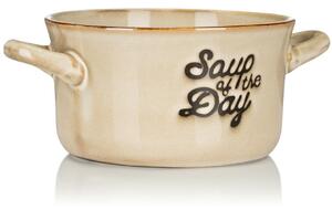 Kameninová miska na polévku Soup 500 ml béžová