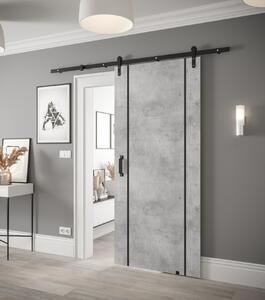 Posuvné dveře s kováním LEONTINA 10 - 90 cm, beton