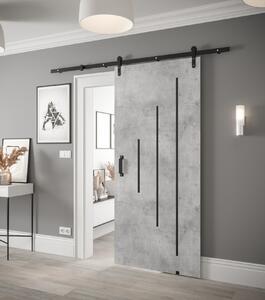 Posuvné dveře s kováním LEONTINA 4 - 90 cm, beton