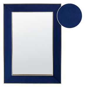 Sametové nástěnné zrcadlo 50 x 70 cm modré LAUTREC