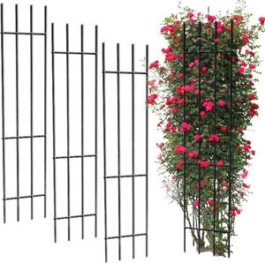 Kovová zahradní pergola, podpěra pro květiny, mříž sada 3ks