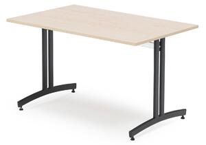 AJ Produkty Stůl SANNA, 1200x800x720 mm, černá/bříza