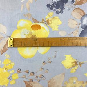 Ervi bavlna š.240cm - žluté květy na šedém č.11637-10 , metráž