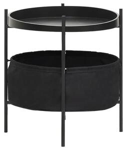 Odkládací stolek s košem 40 x 40 x 45,5 cm černý