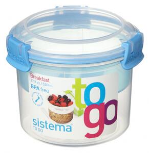 Snídaňový box Sistema Breakfast To Go 530ml Barva: modrá