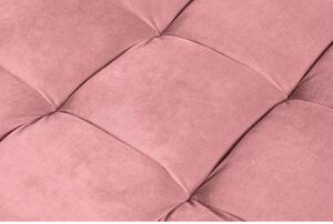 Massive home | Taburet Cozy Velvet 80cm tmavě růžový samet 43607