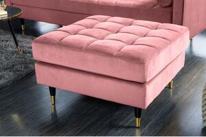 Massive home | Taburet Cozy Velvet 80cm tmavě růžový samet 43607