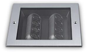 Ideal Lux Venkovní zapuštěné bodové LED světlo TAURUS ACCENT SQUARE d.17cm Barva: ocel