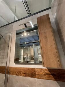 Kingsbath Bronx Wotan Oak 65 závěsná koupelnová skříňka se zrcadlem a LED osvětlením