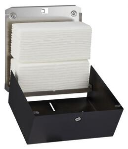 Merida ASC101 - Zásobník na jednotlivé papírové ručníky STELLA MAXI nerez černá
