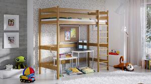 Postel Samio vyvýšená postel ZP 004 Certifikát Lakovaná borovice 80 x 180 cm