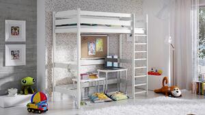 Dětská vyvýšená postel Samio Zp 004 80x160 - bílá