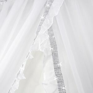 Dekorační krátká záclona se zirkony BRIGITTE bílá 400x150 cm MyBestHome