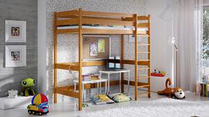 Postel Samio vyvýšená postel ZP 004 Certifikát Lakovaná borovice 80 x 180 cm