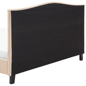 Pohádková béžová čalouněná postel 180x200 cm MONTPELLIER