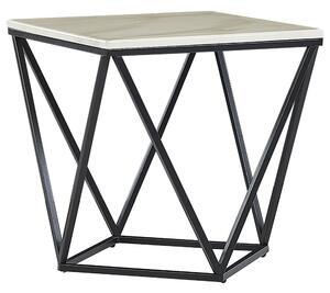 Odkládací stolek s mramorovým vzhledem béžový/černý MALIBU