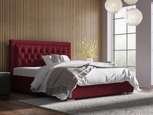 Čalouněná postel KATE 90x200 cm Odstín látky: Hořčicová (Kronos 01) - eTapik