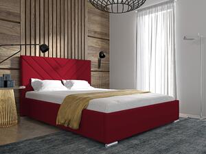 Čalouněná postel MERYL 90x200 cm Odstín látky: Rudá (Kronos 02) - eTapik