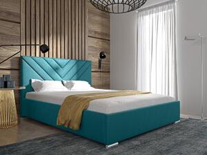Čalouněná postel MERYL 90x200 cm Odstín látky: Královská modrá (Kronos 09) - eTapik