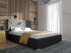 Čalouněná postel MERYL 90x200 cm Odstín látky: Černá (Trinity 16) - eTapik
