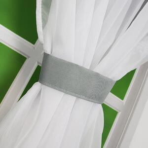 Dekorační záclona KALINA bílá/světle šedá 400x145 cm MyBestHome