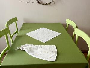 Ubrus plátěný 100 % bavlna - různé látky Vyberte látku:: Zelená jednobarevná, Vyberte rozměr:: 120 x 180 cm