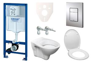 Cenově zvýhodněný závěsný WC set GROHE do lehkých stěn / předstěnová montáž+ WC S-Line S-line Pro 38528SET-KD