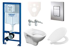 Cenově zvýhodněný závěsný WC set GROHE do lehkých stěn / předstěnová montáž+ WC S-Line S-line Pro 38528SET-KR