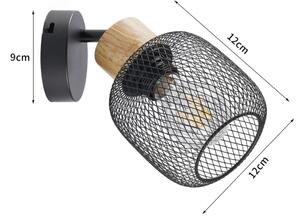 Brilagi - Nástěnné bodové svítidlo BASKLITE 1xE27/15W/230V dřevo/černá