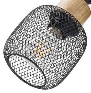 Brilagi - Bodové svítidlo BASKLITE 3xE27/15W/230V dřevo/černá