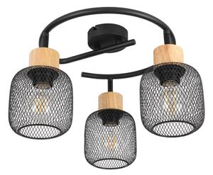 Brilagi - Bodové svítidlo BASKLITE 3xE27/15W/230V dřevo/černá