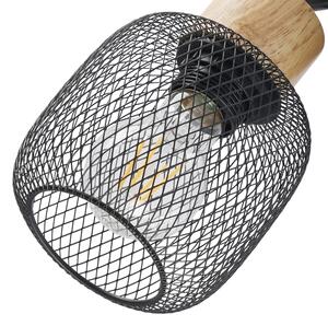 Brilagi - Bodové svítidlo BASKLITE 3xE27/15W/230V dřevo/černá