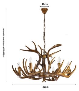 Brilagi - Lustr na řetězu DEER 6xE14/10W/230V pr. 80 cm paroží