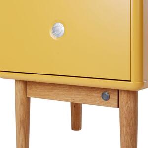 Hořčicově žlutý lakovaný noční stolek Tom Tailor Color 40 x 33,5 cm