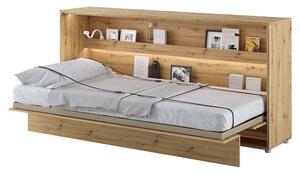 Horizontální sklápěcí jednolůžková postel 90x200 MINGO - dub artisan
