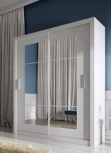 Zrcadlová šatní skříň 180 cm NALDO 3 - bílá