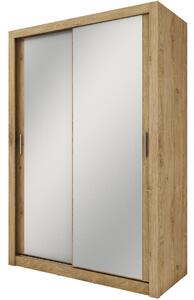 Zrcadlová šatní skříň 150 cm NALDO 8 - dub shetland