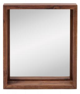 Malé zrcadlo do koupelny Victoria tmavá akácie