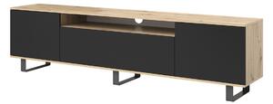 Televizní stolek RTV LOGAN 180 cm Dub artisan + Černá