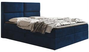 Boxspringová jednolůžková postel CARLA 1 - 120x200, tmavě modrá