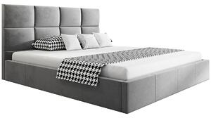 Čalouněná jednolůžková postel CAROLE - 120x200, světle šedá