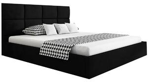Čalouněná manželská postel CAROLE - 160x200, černá