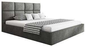 Čalouněná jednolůžková postel CAROLE - 120x200, šedá