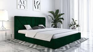 Čalouněná jednolůžková postel GITEL - 120x200, zelená