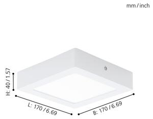Eglo 94074 - LED stropní svítidlo FUEVA 1 LED/10,88W/230V