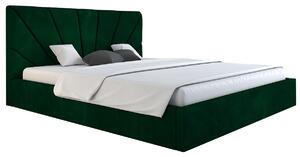 Čalouněná manželská postel GITEL - 140x200, zelená