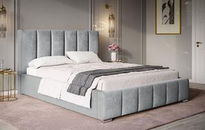Čalouněná manželská postel LORAIN - 160x200, světle šedá